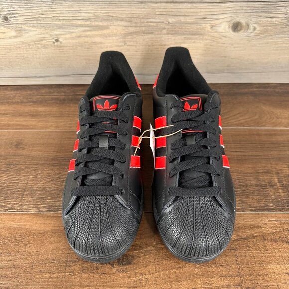 adidas Superstar 2 Mens Size 13 Core Black Lucid Red Cloud White JQ3176 - Picture 4 of 9